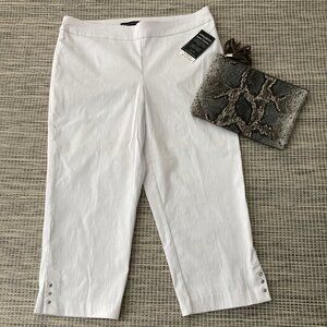 Counterparts White Pull On Cropped Pant 12
